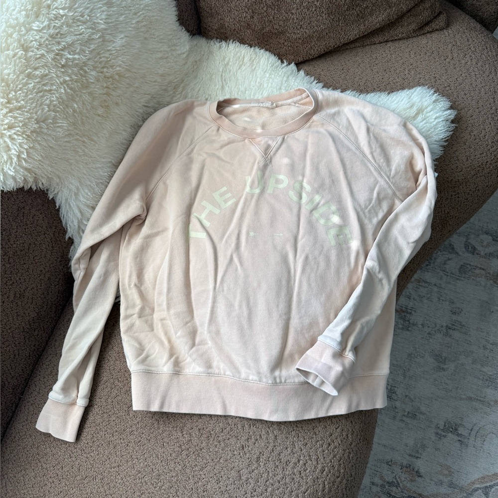 The Upside Pale Pink Terry Crewneck Sweater🌿